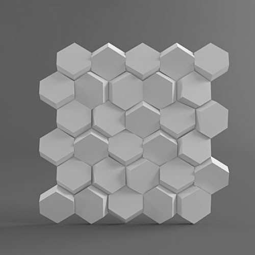 3d панель из гипса Улей-2